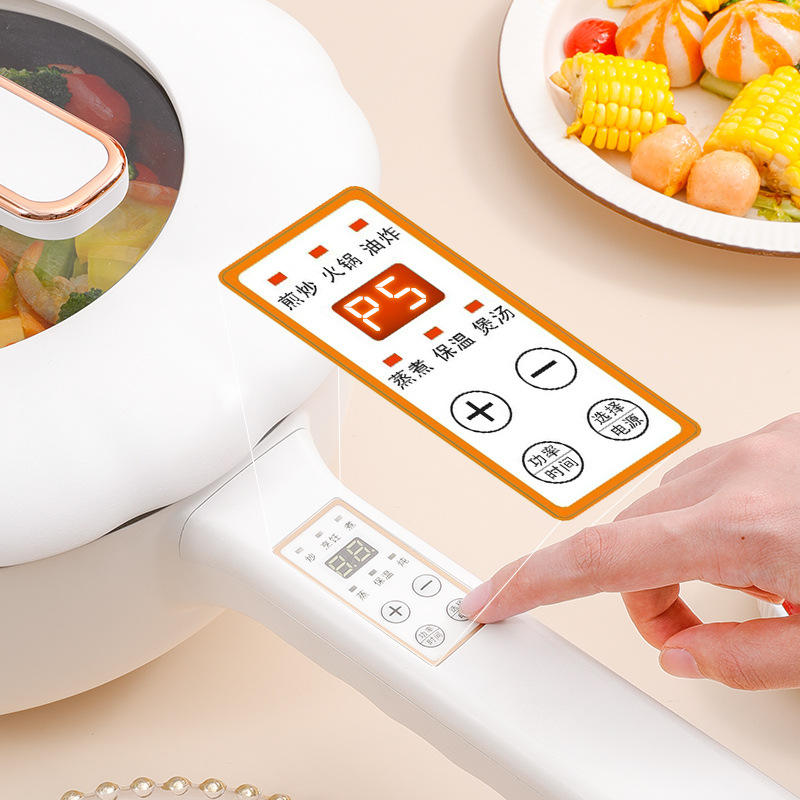 Large Capacity 4L Multifunction Electric Non-Stick Frying Pan, Electric Pot for Pasta, Steak, BPA Free, Cooker with Dual Power Control, Over-Heating & Boil Dry - Image 5