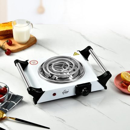 1500w Electric Countertop Single Burner,Adjustable Temperature Hot Plate with Coil Top
