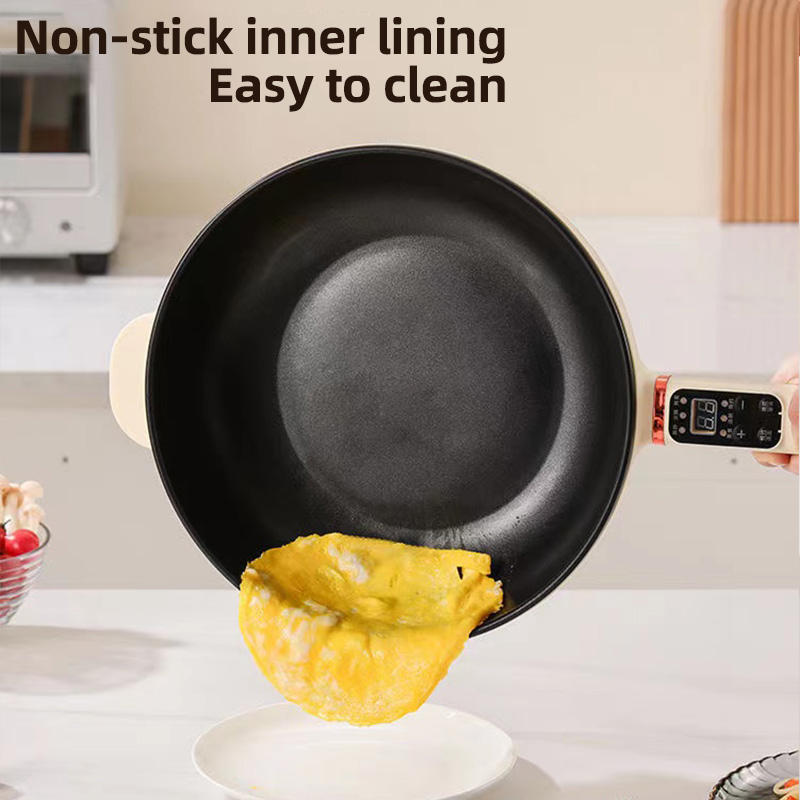 Large Capacity 4L Multifunction Electric Non-Stick Frying Pan, Electric Pot for Pasta, Steak, BPA Free, Cooker with Dual Power Control, Over-Heating & Boil Dry - Image 3