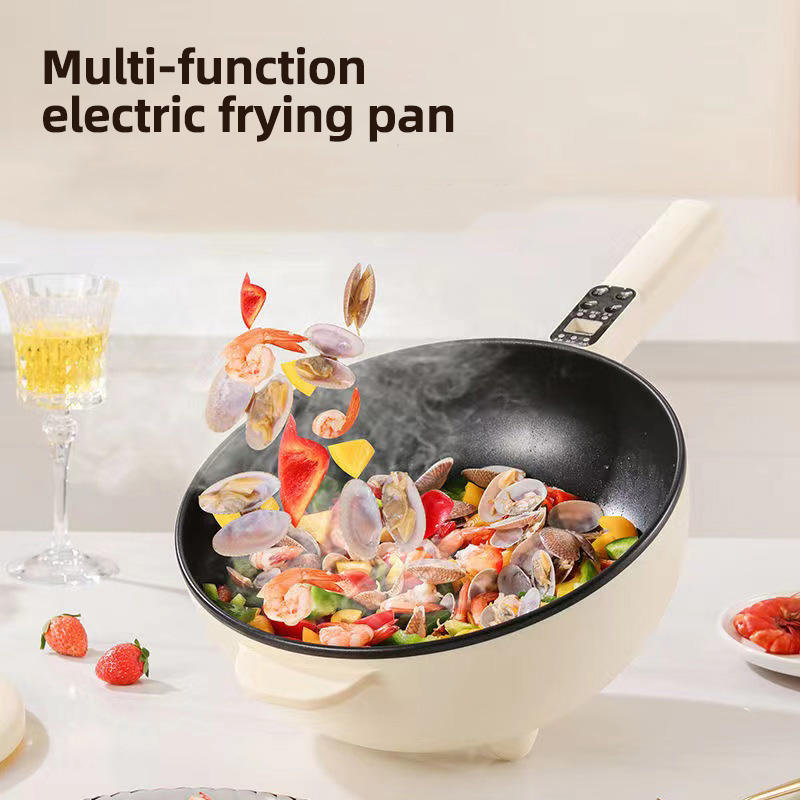 Large Capacity 4L Multifunction Electric Non-Stick Frying Pan, Electric Pot for Pasta, Steak, BPA Free, Cooker with Dual Power Control, Over-Heating & Boil Dry - Image 7