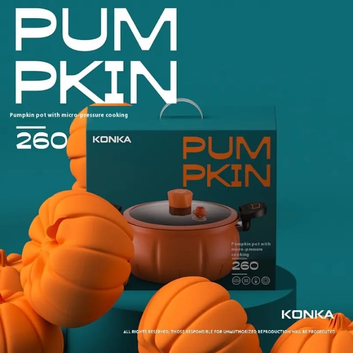 Konka Large Capacity 6LMicro-Pressure Pumpkin Pot Non-Stick Medical Stone Induction Bottom Gas Stove Great Kitchen Stew Pot Gift - Image 3