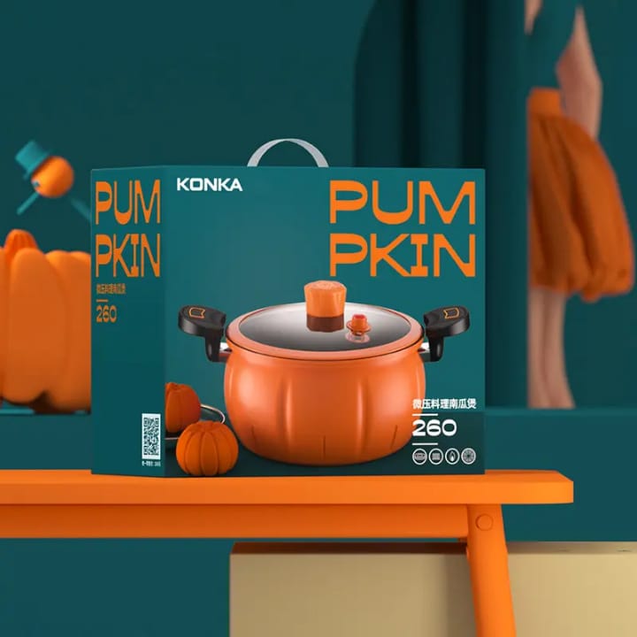 Konka Large Capacity 6LMicro-Pressure Pumpkin Pot Non-Stick Medical Stone Induction Bottom Gas Stove Great Kitchen Stew Pot Gift - Image 2